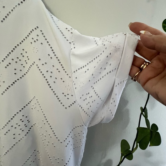 White eyelet dress with slip (2x) - Picture 2 of 8